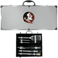 Florida St. Seminoles 8 pc Stainless Steel BBQ Set w/Metal Case